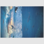 Delphine Sea Decoupage Tissue Seidenpapier (Vorderseite)