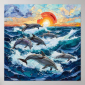 Delphine Seascape Poster (Vorne)