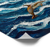 Delphine Seascape Poster (Ecke)