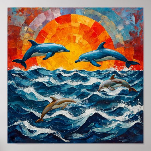 Delphine Seascape Poster (Vorne)