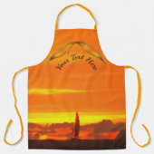 Delphine Segelboot Sonnenuntergang 1300 Schürze (Vorderseite)