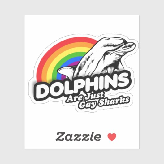Delphine sind einfach Schwulenhaie Aufkleber (Blatt)