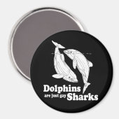 Delphine sind einfach Schwulenhaie Magnet (Vorderseite/Rückseite)