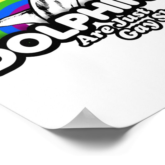 Delphine sind einfach Schwulenhaie Poster (Ecke)