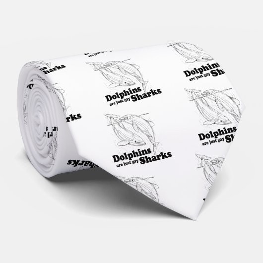 Delphine sind homosexuelle Haifische Krawatte (Gerollt)