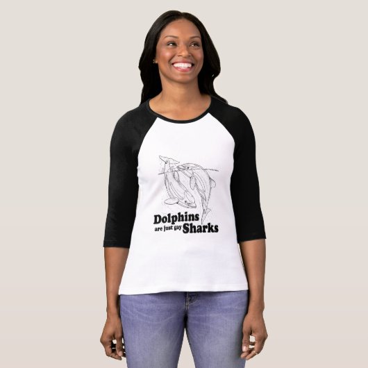 Delphine sind homosexuelle Haifische T-Shirt (Vorne ganz)