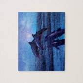 Delphine spielen im Meer Puzzle (Vertikal)