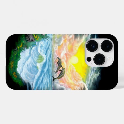 Delphine spielen im Sonnenschein Case-Mate iPhone Hülle (Rückseite (Horizontal))