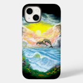 Delphine spielen im Sonnenschein Case-Mate iPhone Hülle (Rückseite)