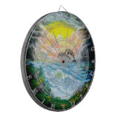 Delphine spielen im Sonnenschein Dartscheibe (Vorderseite Links)