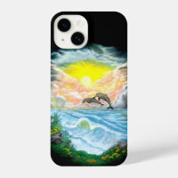 Delphine spielen im Sonnenschein