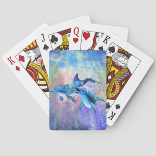 Delphine spielen Karten Spielkarten