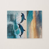 Delphine spielen puzzle (Horizontal)