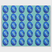 Delphine springen Blaues Meer Geschenkpapier (Flach)