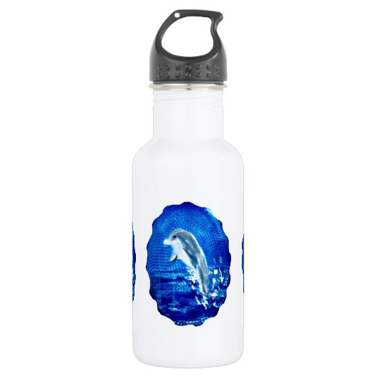Delphine springen Blaues Meer Trinkflasche (Vorderseite)
