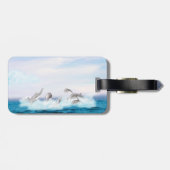 Delphine springen gepäckanhänger (Rückseite horizontal)