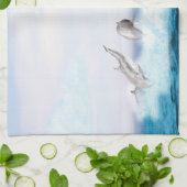 Delphine springen geschirrtuch (Gefaltet)