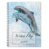 Delphine springen in Wasserküstenkunst Notizblock (Vorderseite)