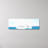 Delphine springen leinwanddruck (Vorderseite)