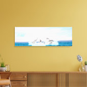 Delphine springen leinwanddruck (Insitu (Wohnzimmer))