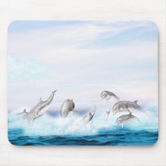 Delphine springen mousepad (Vorne)