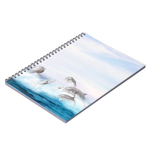 Delphine springen notizblock (Linke Seite)