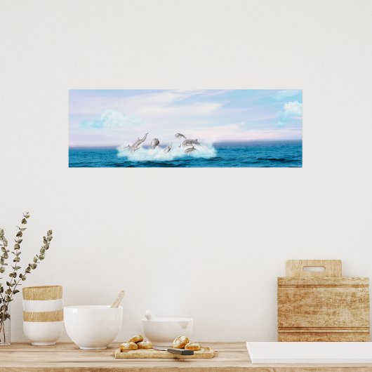 Delphine springen poster (Küche)