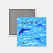 Delphine & Sun Personalisieren Hinzufügen von Name Magnet (Vorderseite/Rückseite)