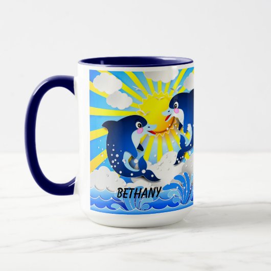 Delphine & Sun Personalize Fügen Sie Ihren Namen B Tasse (Links)