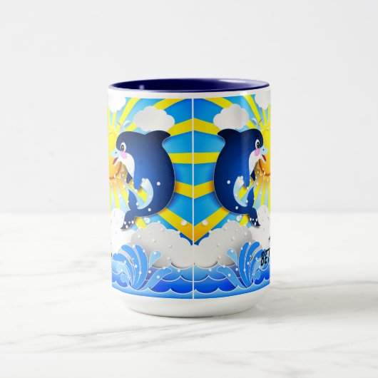 Delphine & Sun Personalize Fügen Sie Ihren Namen B Tasse (Zentrum)
