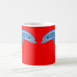 Delphine Tasse Rot/Weißer Kaffee