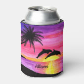 Delphine Tropical Paradise Personalisiert Dosenkühler (Kanne Vorderseite)