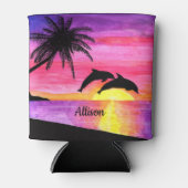 Delphine Tropical Paradise Personalisiert Dosenkühler (Vorderseite)