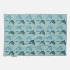 Delphine und Fische Handtuch