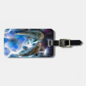 Delphine und Fraktal-Kristalle Gepäckanhänger (Vorderseite horizontal)