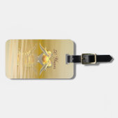 Delphine und Herz zum goldenen Jubiläum Gepäckanhänger (Vorderseite horizontal)