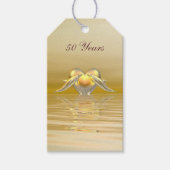 Delphine und Herz zum goldenen Jubiläum Geschenkanhänger (Vorderseite)