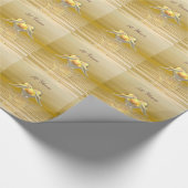 Delphine und Herz zum goldenen Jubiläum Geschenkpapier (Ecke)