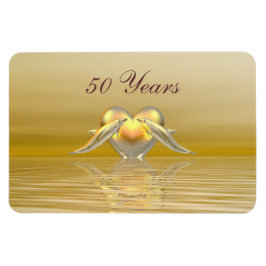 Delphine und Herz zum goldenen Jubiläum Magnet