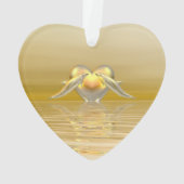 Delphine und Herz zum goldenen Jubiläum Ornament (Rückseite)