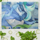 Delphine und Meerjungfrau Party Handtuch (Gefaltet)