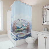 Delphine und Meerjungfrauen Duschvorhang (Beispiel)