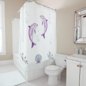 Delphine und Muschel Duschvorhang (Beispiel)