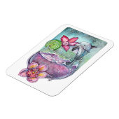 Delphine und Orchideen Magnet (Linke Seite)