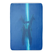 Delphine und Reflexion, blaue Ozeane Badematte (Vorderseite Vertikal)