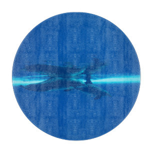 Delphine und Reflexion, blaue Ozeane Schneidebrett