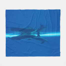 Delphine und Reflexionen Fleecedecke