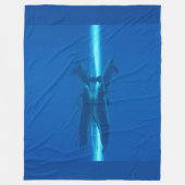 Delphine und Reflexionen Fleecedecke (Vorderseite)