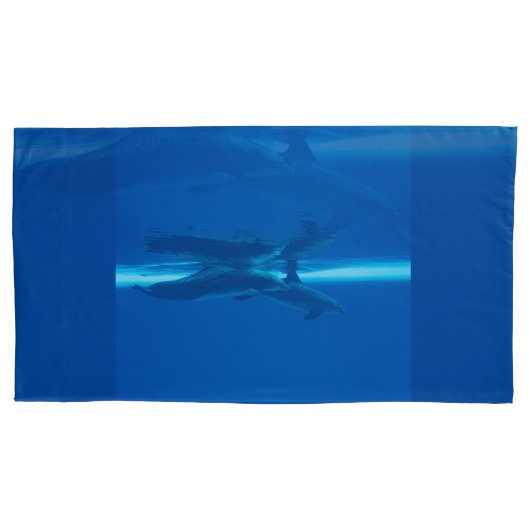 Delphine und Reflexionen Kissenbezug (Vorderseite-Links)