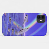 Delphine und Regenbogen Case-Mate iPhone Hülle (Rückseite (Horizontal))